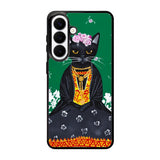 Frida Catlo Floral Black Cat Samsung Galaxy S26 Case OV1215