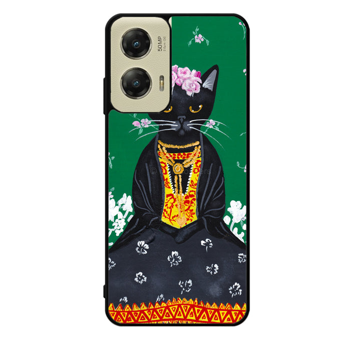 Frida Catlo Floral Black Cat Motorola Moto G Stylus 5G 2024 Case OV1215