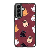 Cat Pattern Wallpaper Samsung Galaxy A57 Case OV1436