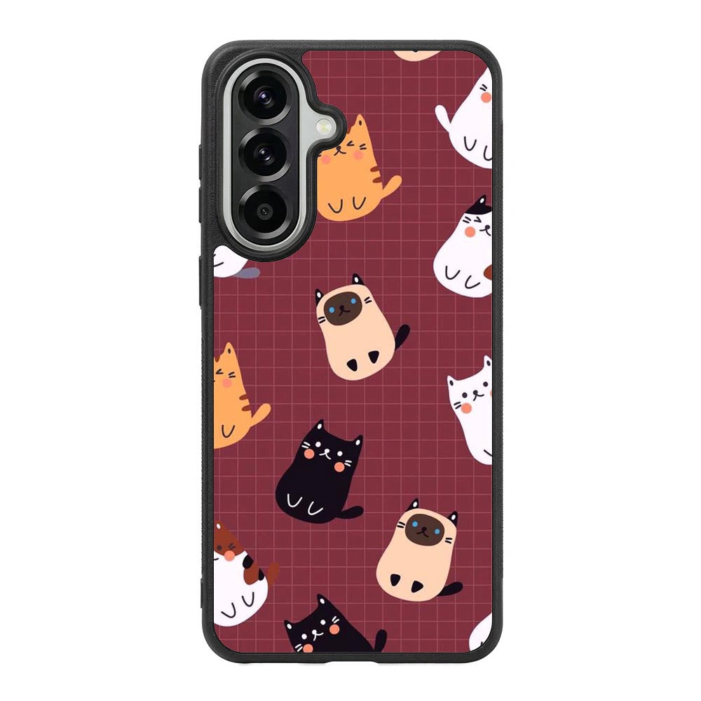 Cat Pattern Wallpaper Samsung Galaxy A37 Case OV1436