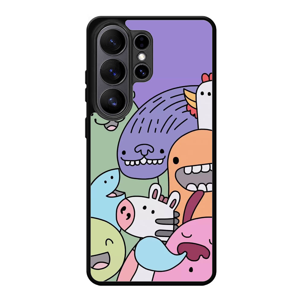 Kawaii Doodle Samsung Galaxy S26 Ultra Case QC9062