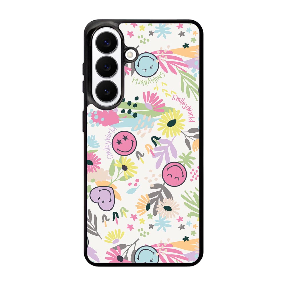 Smiley World Pattern Samsung Galaxy S26 Case QC9048