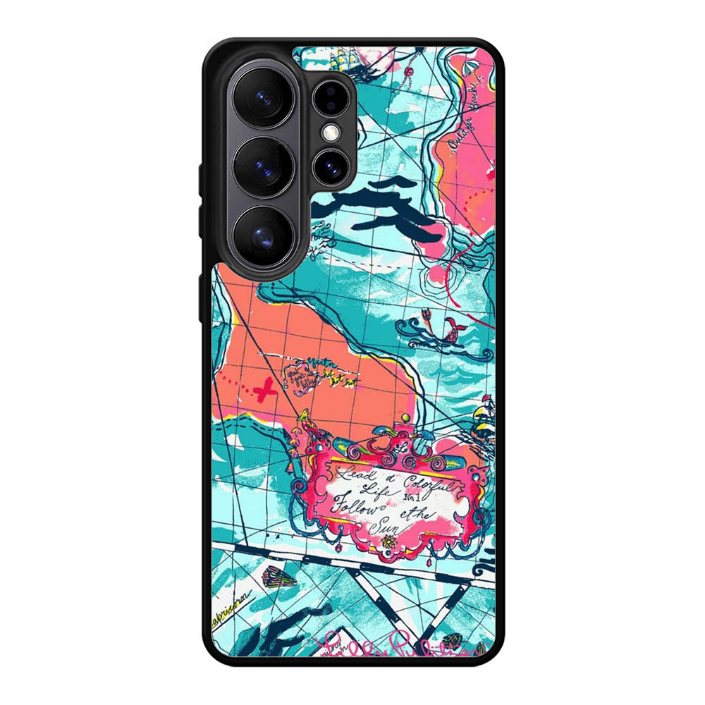 Lilly Pulitzer Map Samsung Galaxy S26 Ultra Case OV9031