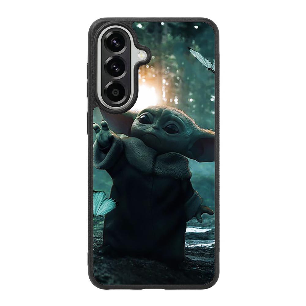 Baby Yoda In The Forest Love Butterfly Samsung Galaxy A57 Case