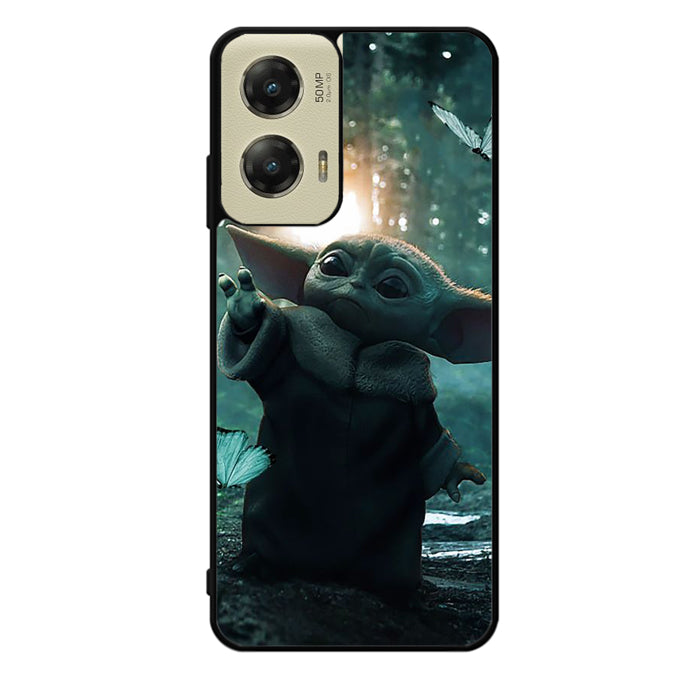 Baby Yoda In The Forest Love Butterfly Motorola Moto G Stylus 5G 2024 Case