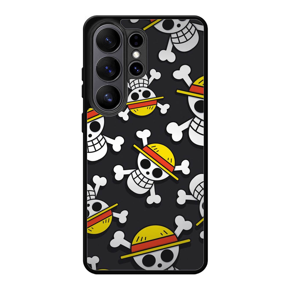 One Piece Straw Hat Pirates Logo Dark Samsung Galaxy S26 Ultra Case QC10993