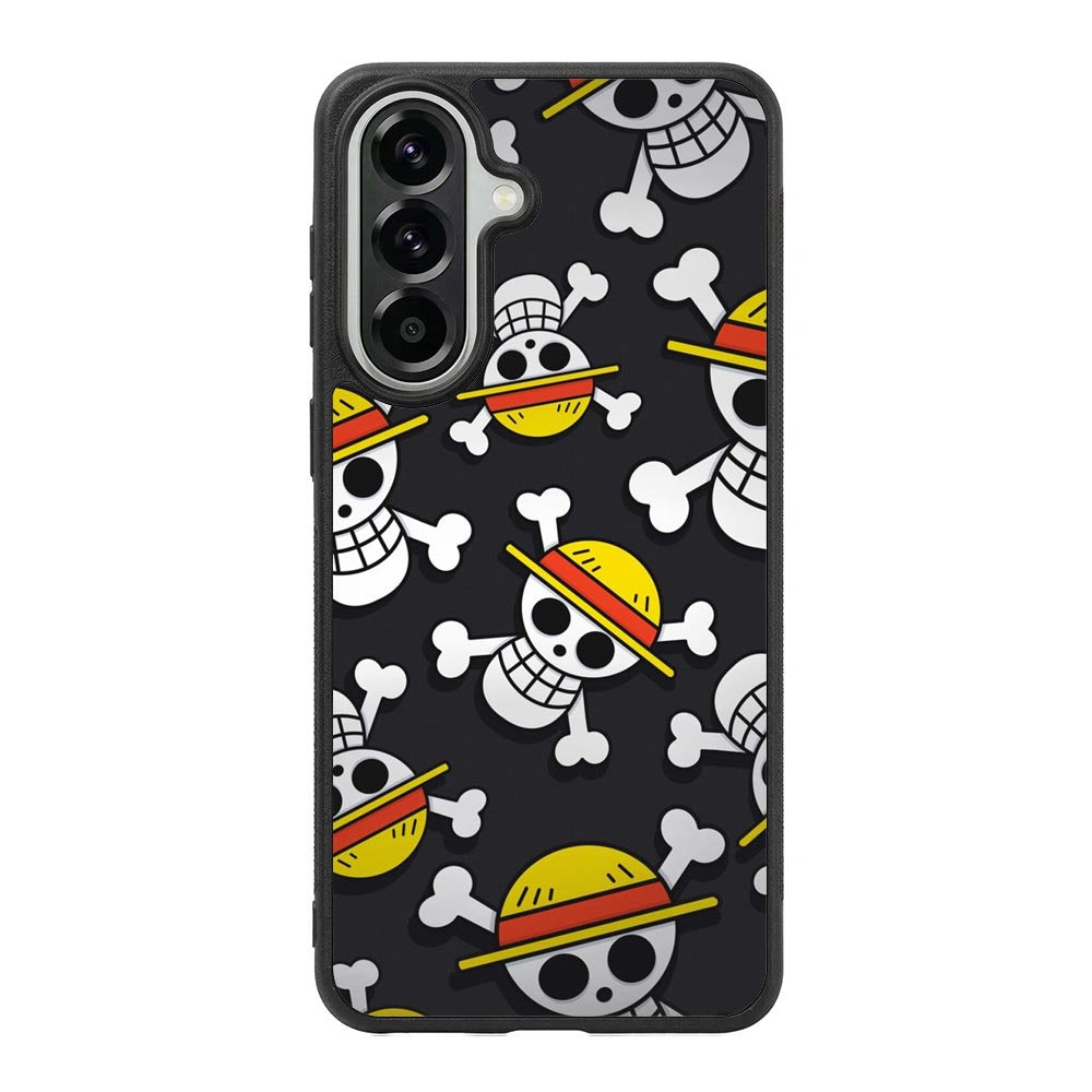 One Piece Straw Hat Pirates Logo Dark Samsung Galaxy A57 Case QC10993