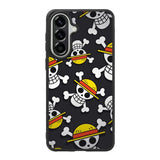 One Piece Straw Hat Pirates Logo Dark Samsung Galaxy A37 Case QC10993