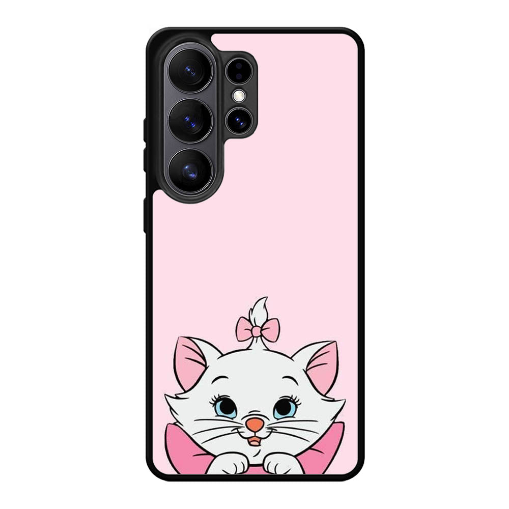 Pink Marie Cat Face Samsung Galaxy S26 Ultra Case QC10544