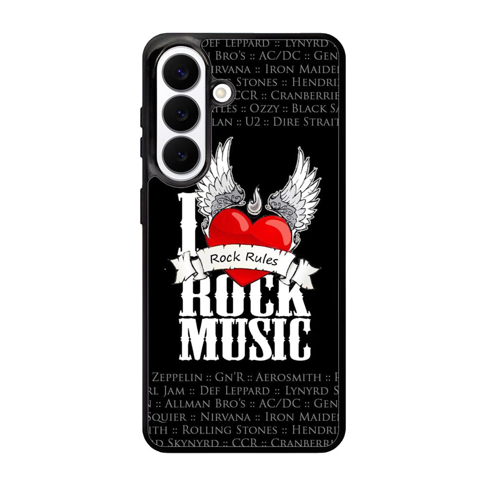 i love rock music Samsung Galaxy S26 Case QC1558
