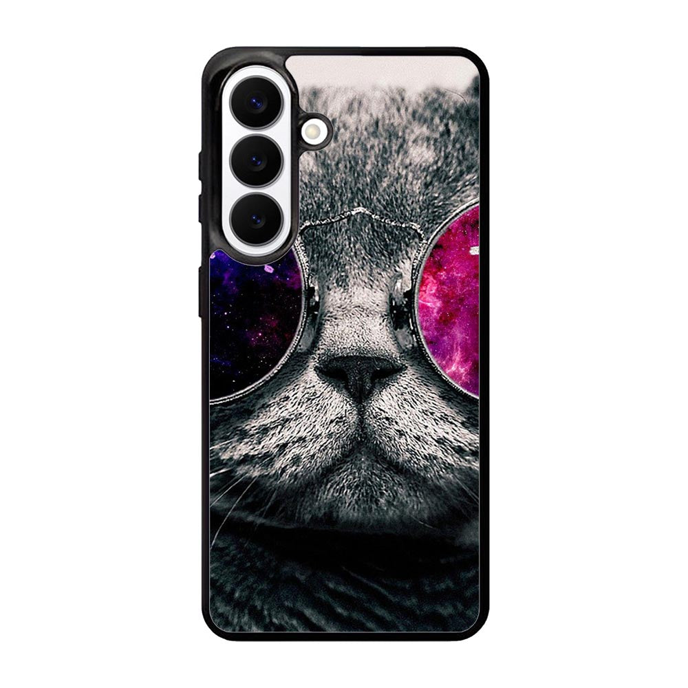Cat Glasses Samsung Galaxy S26 Case QC4396