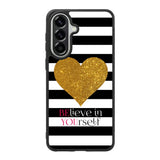 Stripes gold heart Samsung Galaxy A57 Case OV2313