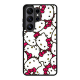 Hello Kitty Face Pattern Samsung Galaxy S26 Ultra Case