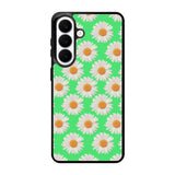 Flowers Pattern Green Samsung Galaxy S26 Case QC4924