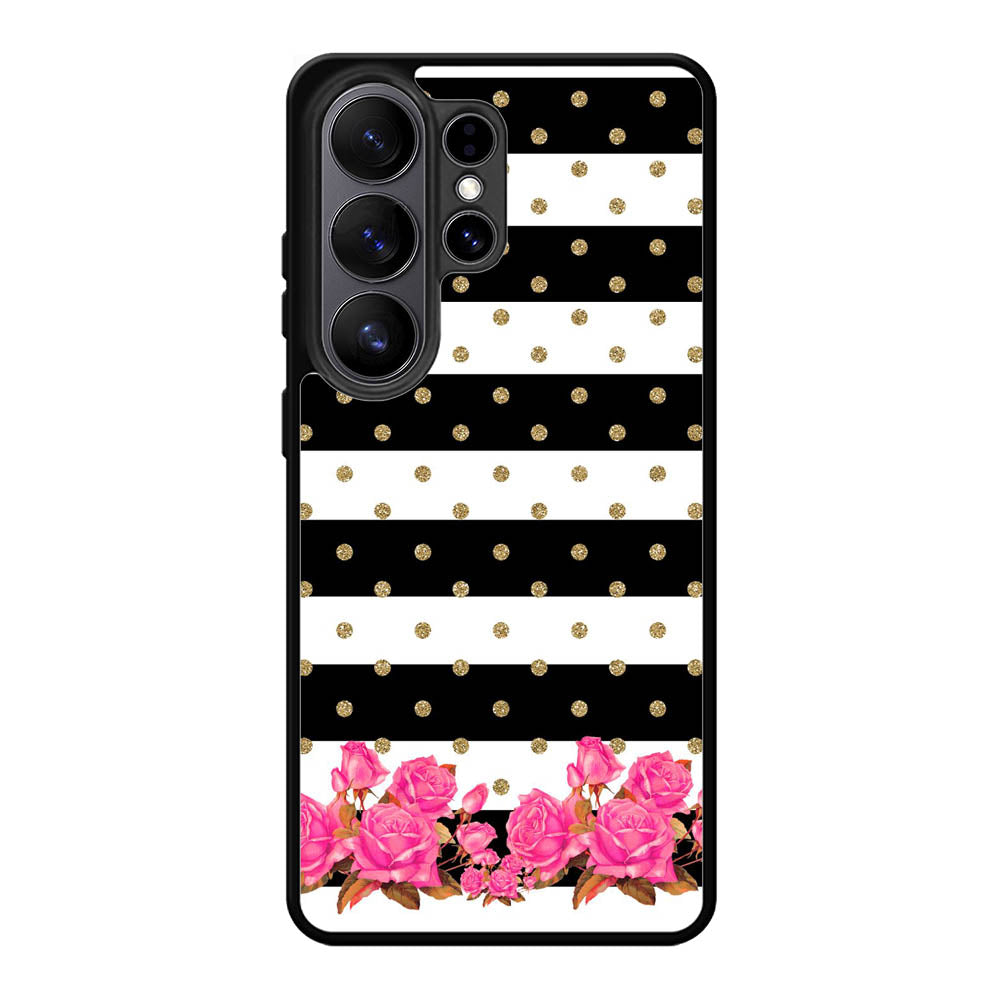 Flower Stripes Polka Samsung Galaxy S26 Ultra Case QC1790