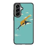 Black Friday offer Giraffe Riding Shark Samsung Galaxy A57 Case