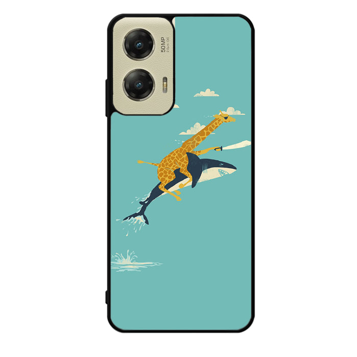 Black Friday offer Giraffe Riding Shark Motorola Moto G Stylus 5G 2024 Case