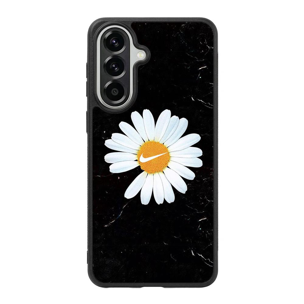 Black Marble Daisy Samsung Galaxy A57 Case OV10653