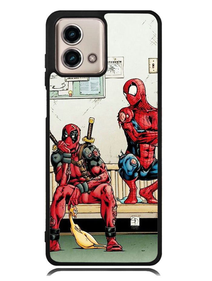Funny Spiderman and Deadpool Motorola Moto G Stylus 5G 2023 Case