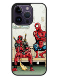Funny Spiderman and Deadpool iPhone 14 Pro Case OV4899