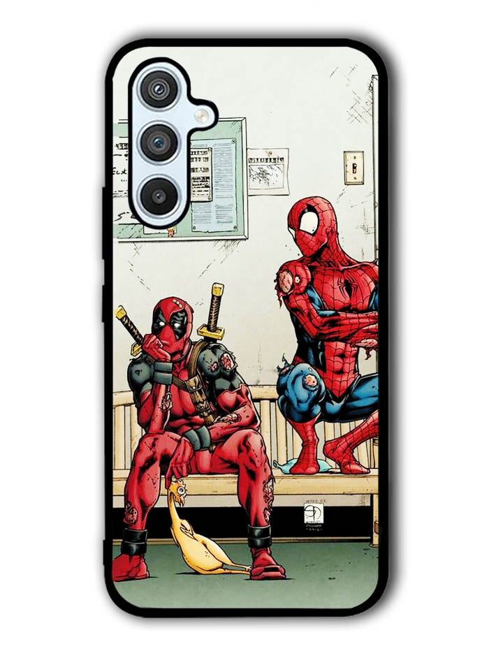 Funny Spiderman and Deadpool Samsung Galaxy A54 5G Case