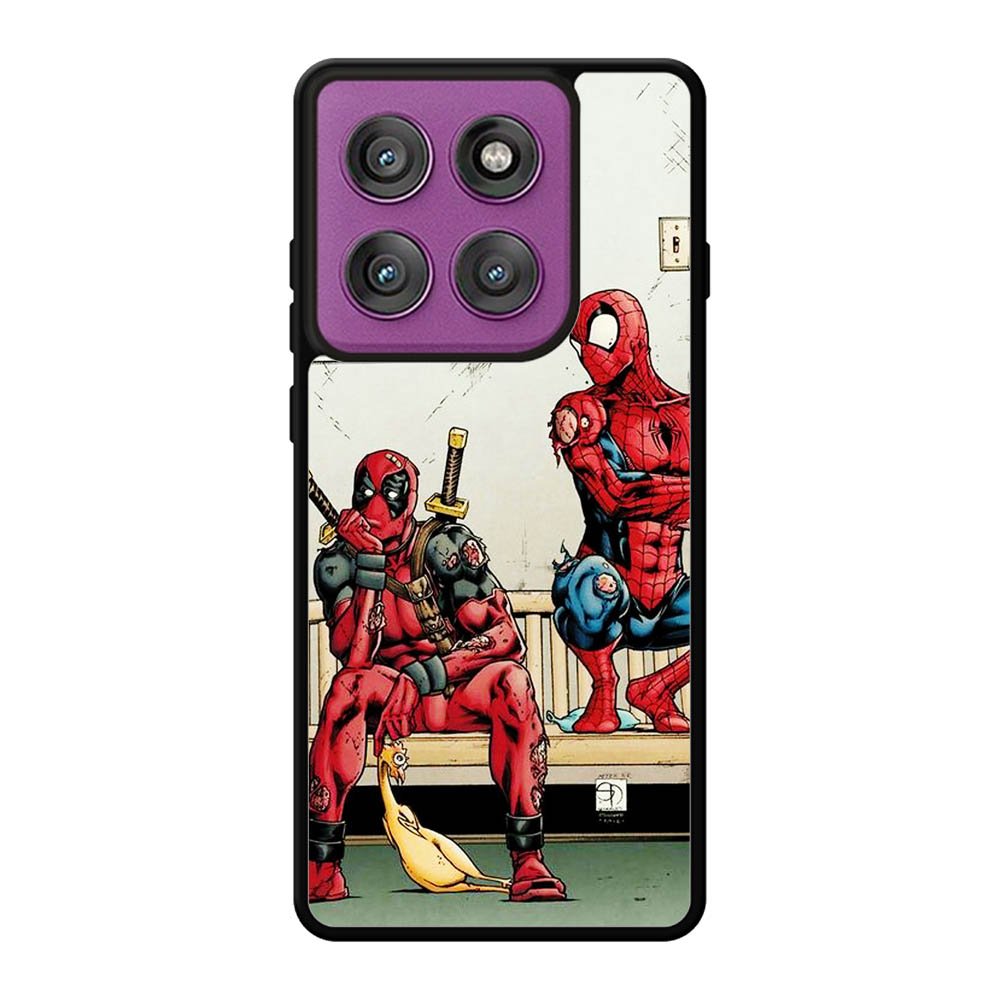 Funny Spiderman and Deadpool Motorola Moto Edge 60 Pro Case