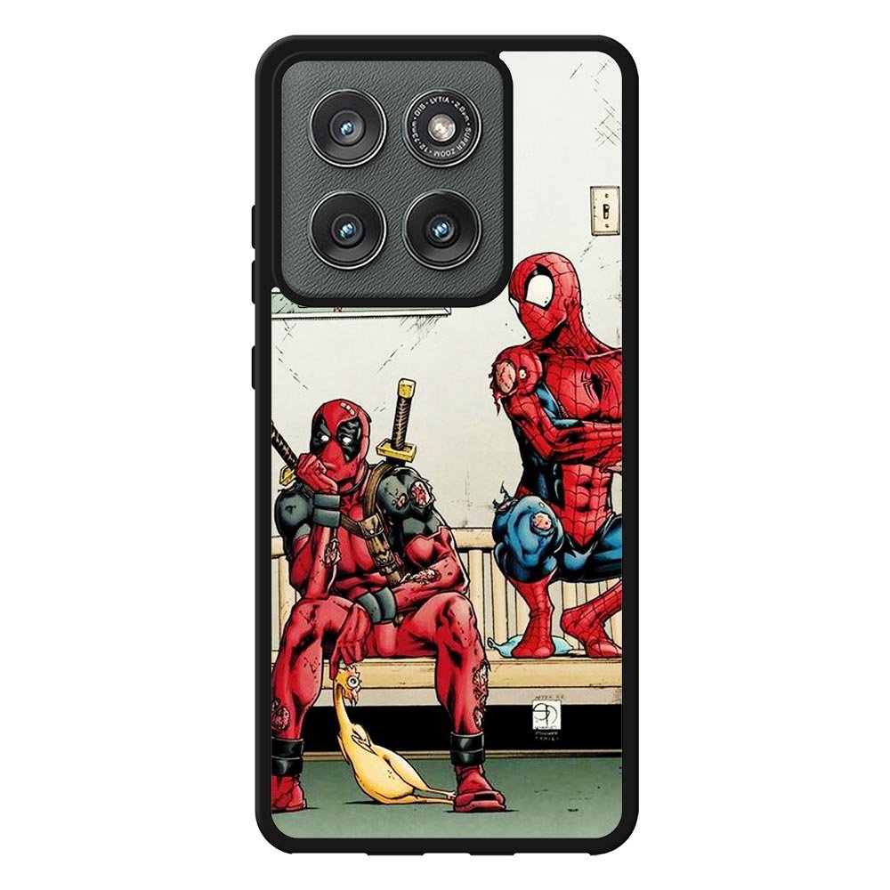Funny Spiderman and Deadpool Motorola Moto Edge 2025 Case