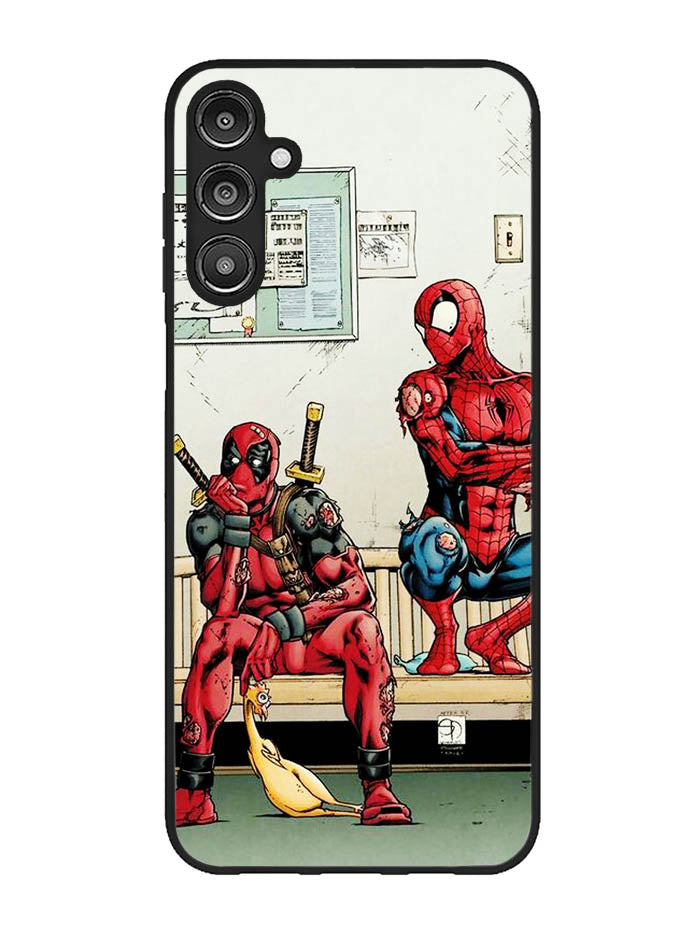 Funny Spiderman and Deadpool Samsung Galaxy A14 5G Case