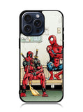 Funny Spiderman and Deadpool iPhone 15 Pro Max Case OV4899