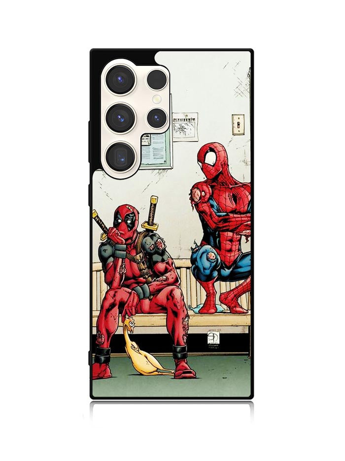 Funny Spiderman and Deadpool Samsung Galaxy S25 Ultra 5G Case