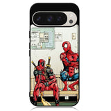 Funny Spiderman and Deadpool Google Pixel 9 Pro XL Case