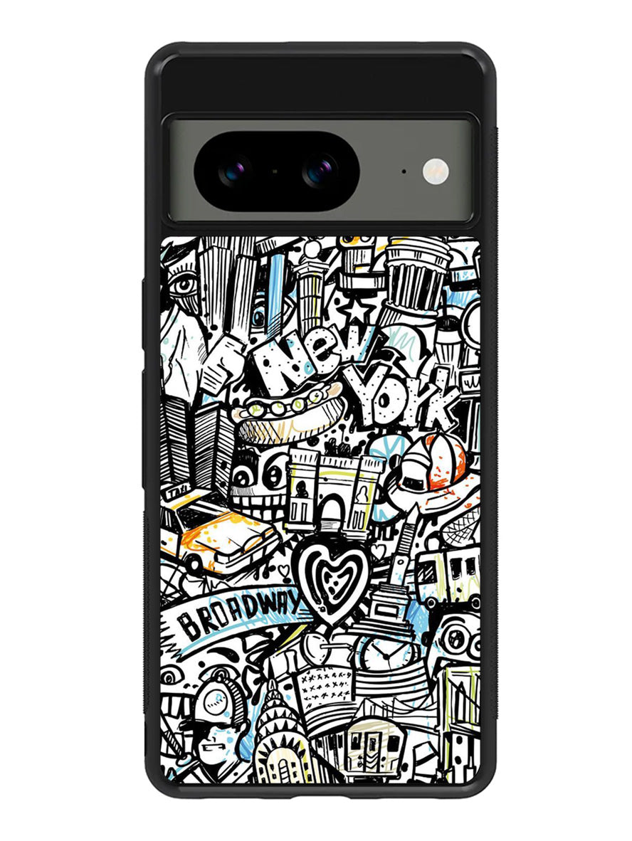 New York City Art Google Pixel 8 Case QC1875
