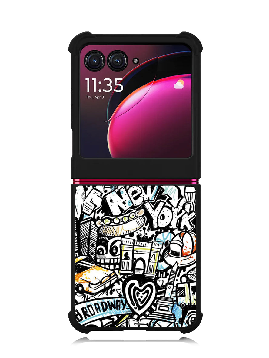 New York City Art Motorola Moto Razr Plus 2023 , Moto Razr+ 2023 Case OV1875