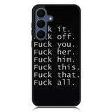 Fuck You and Fuck All Samsung Galaxy S25 FE Case OV4904
