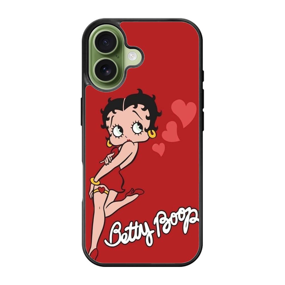 Betty Boop Red Background iPhone 17 Case