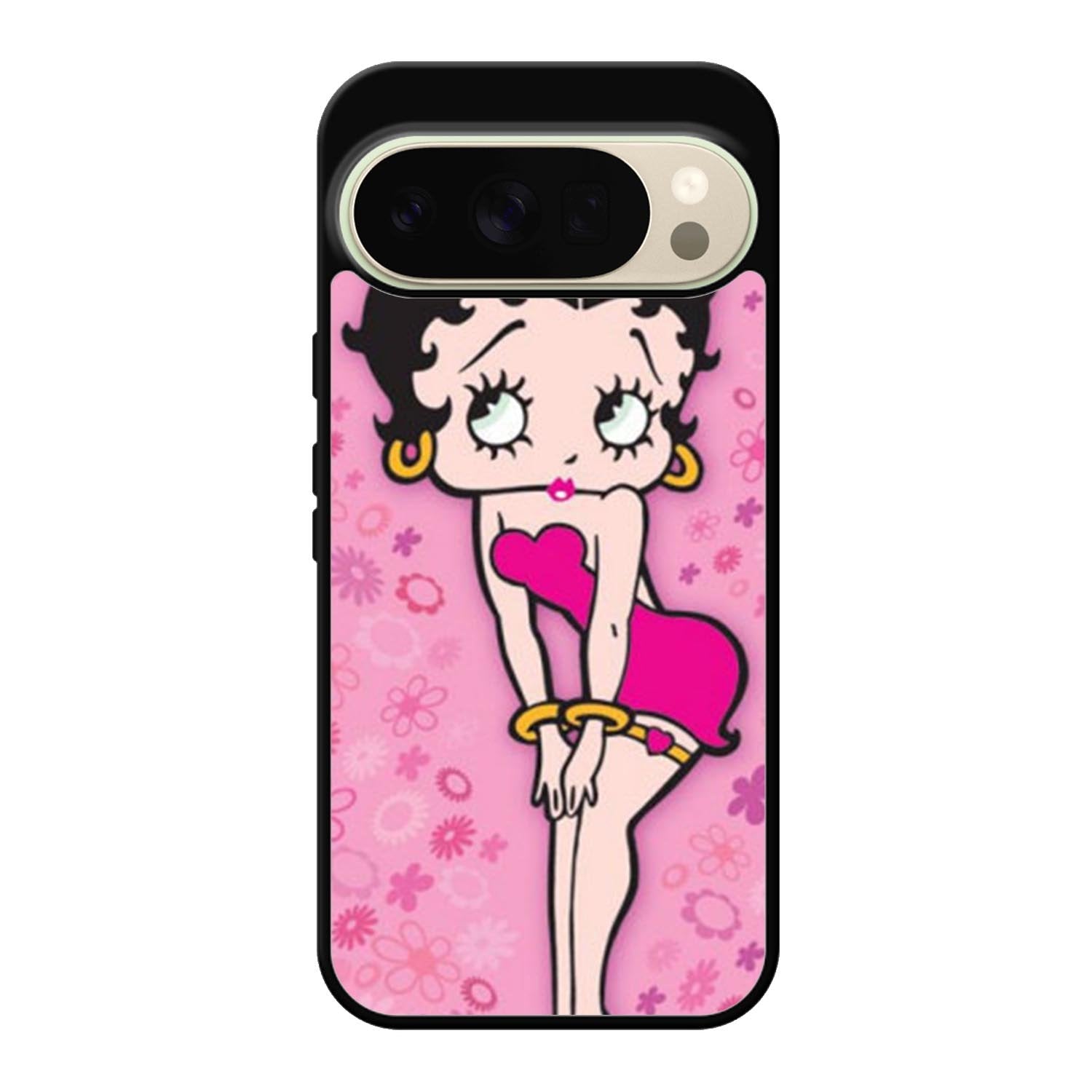 Betty Boop Pink Background flowers Google Pixel 10 Pro Case