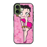 Betty Boop Pink Background flowers iPhone 17 Case