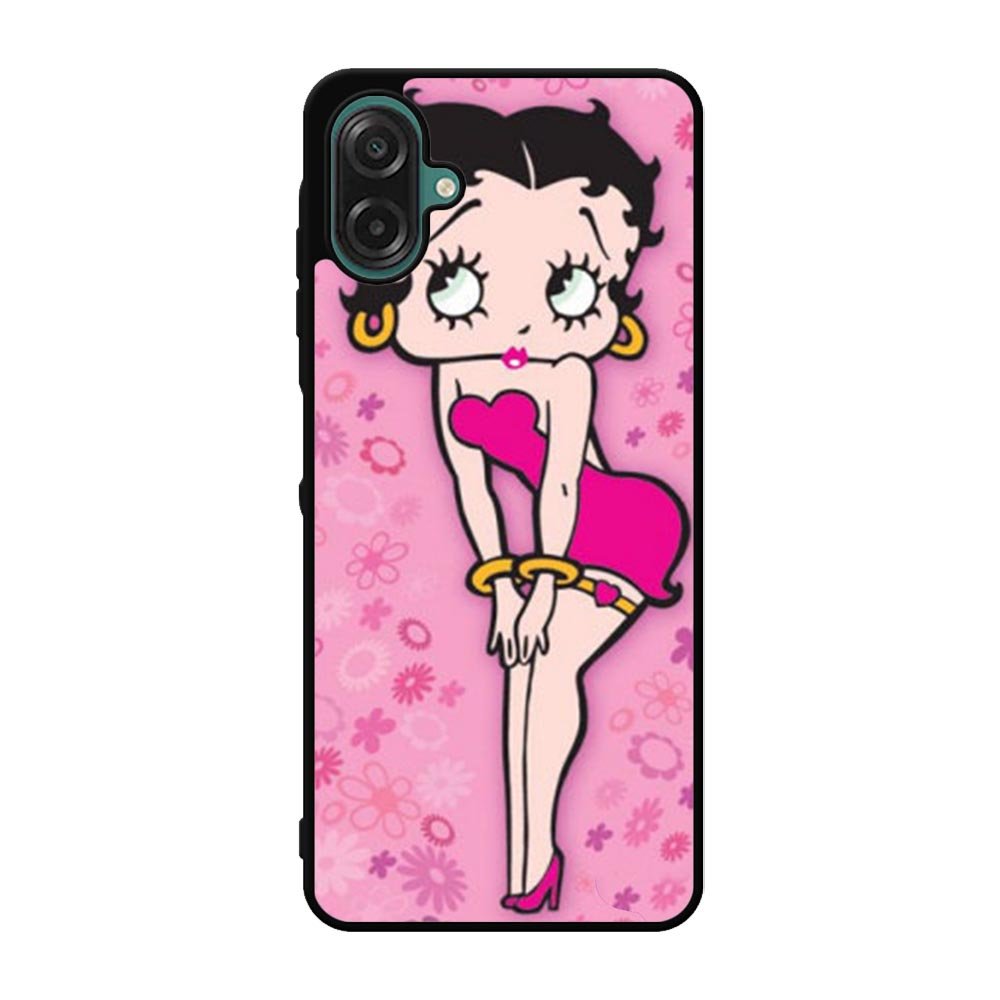 Betty Boop Pink Background flowers Samsung Galaxy A07 Case