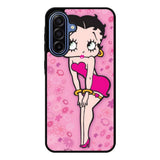 Betty Boop Pink Background flowers Samsung Galaxy A17 Case