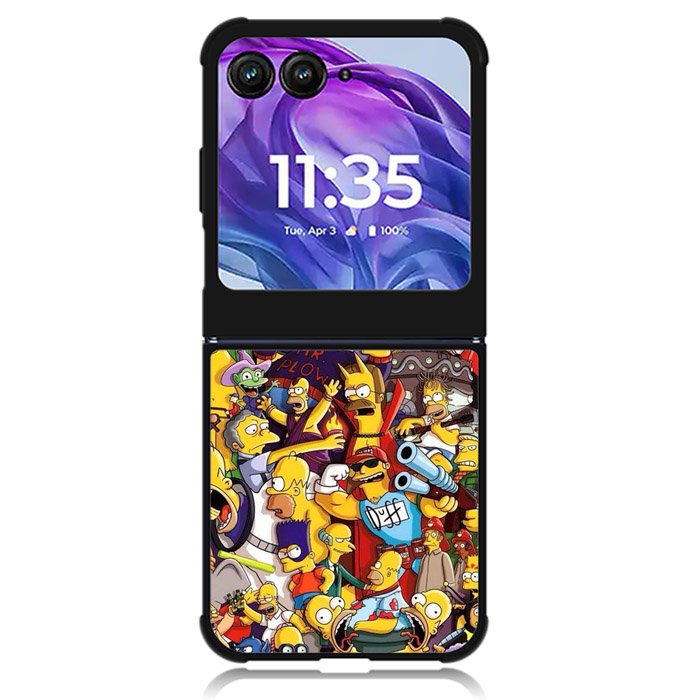 Doodle Simpsons Family Motorola Moto Razr Plus 2024 , Moto Razr+ 2024 Case OV4735