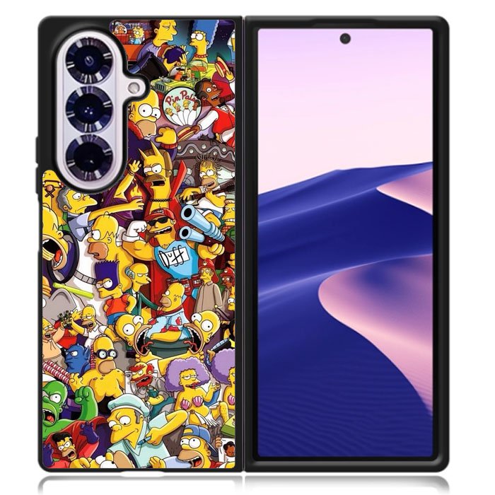 Doodle Simpsons Family Samsung Galaxy Z Fold 7 Case OV4735