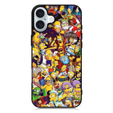 Doodle Simpsons Family iPhone 16 Case QC4735