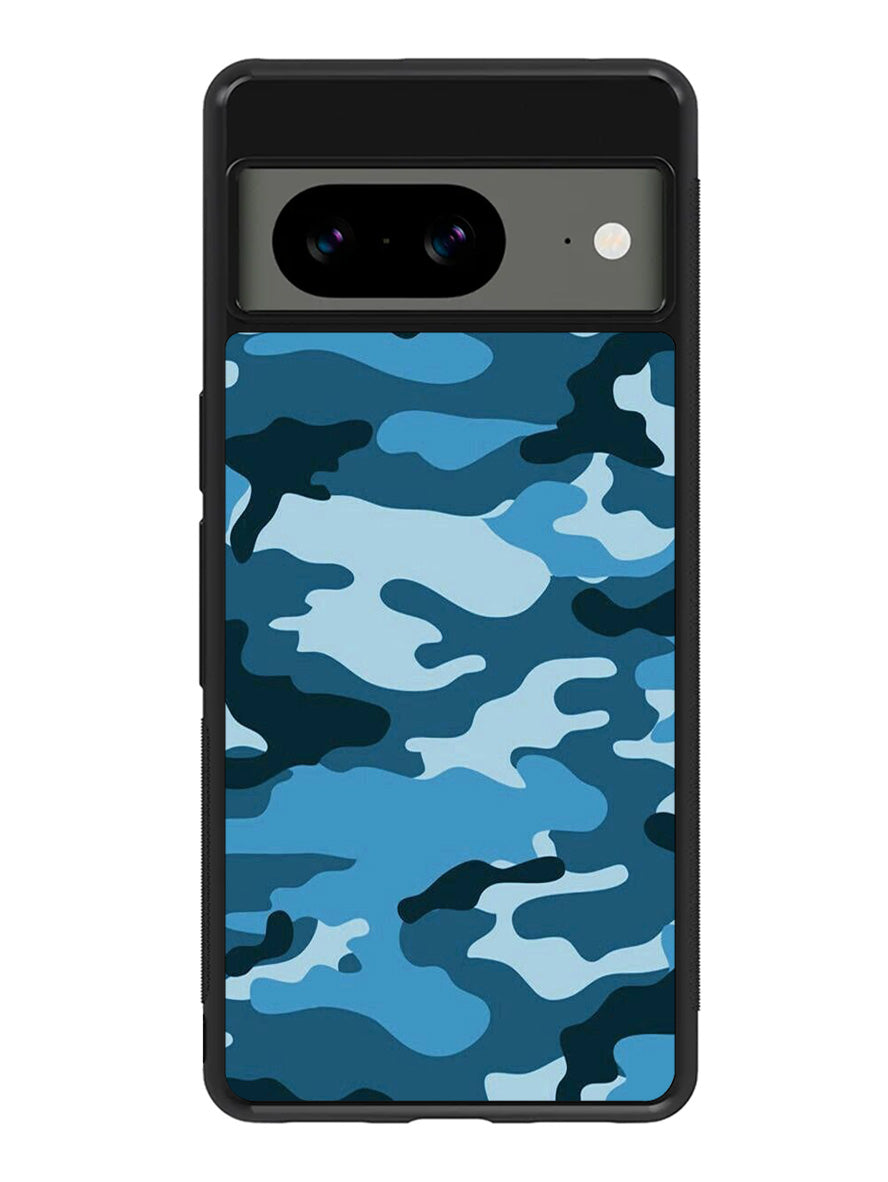 Camouflage Blue Google Pixel 8A Case QC4382