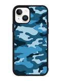 Camouflage Blue iPhone 14 Plus Case QC4382