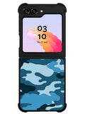 Camouflage Blue Samsung Galaxy Z Flip 5 5G 2023 Case OV4382