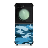 Camouflage Blue Samsung Galaxy Z Flip 6 5G 2024 Case OV4382