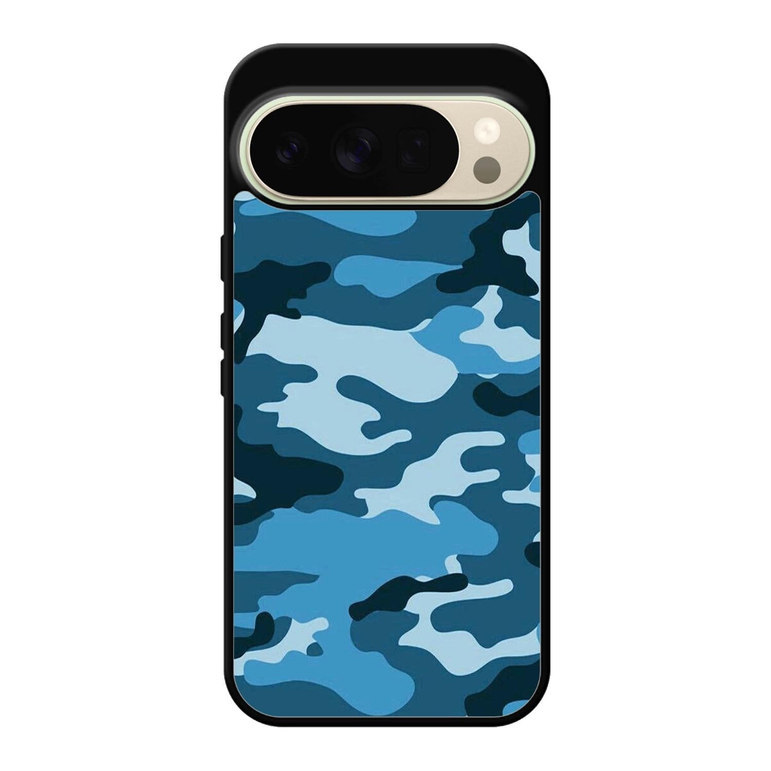 Camouflage Blue Google Pixel 10 Pro Case QC4382