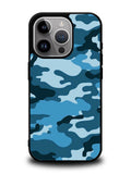Camouflage Blue iPhone 16 Pro Case OV4382