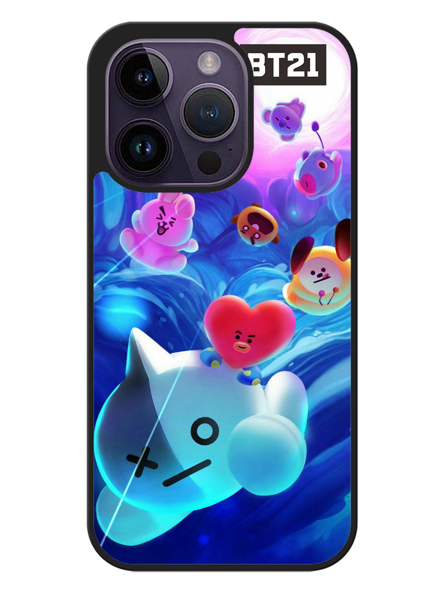 BTS BT21 Galaxy iPhone 14 Pro Max Case OV4291