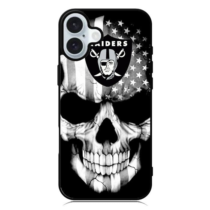 Skull Oakland Raiders iPhone 16 Plus Case